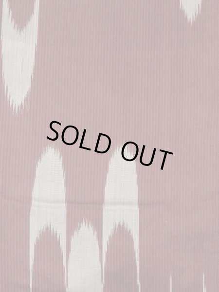 Photo4: M0818U Antique Japanese women   Dark Red HITOE unlined / Silk. Stripes,   (Grade D) (4)