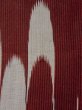 Photo5: M0818U Antique Japanese women   Dark Red HITOE unlined / Silk. Stripes,   (Grade D) (5)