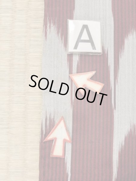 Photo12: M0818U Antique Japanese women   Dark Red HITOE unlined / Silk. Stripes,   (Grade D) (12)