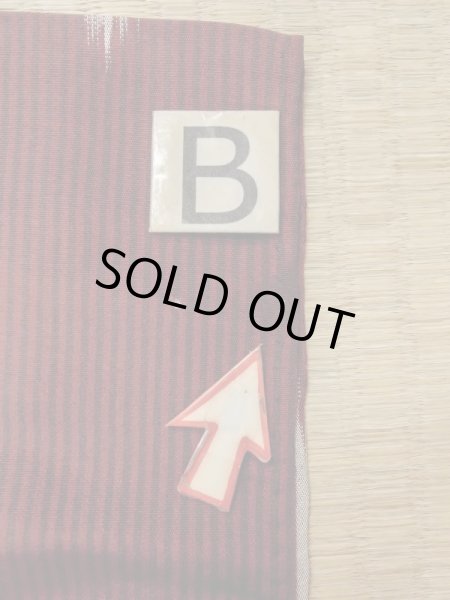 Photo13: M0818U Antique Japanese women   Dark Red HITOE unlined / Silk. Stripes,   (Grade D) (13)