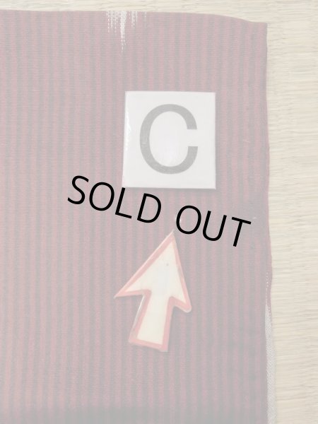 Photo14: M0818U Antique Japanese women   Dark Red HITOE unlined / Silk. Stripes,   (Grade D) (14)