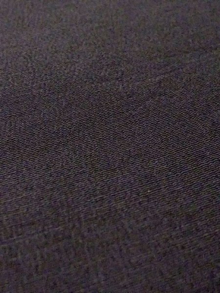 Photo8: M0818V Antique Japanese women  Dark Navy Blue HITOE unlined / Silk. Plaid Checks,   (Grade C) (8)