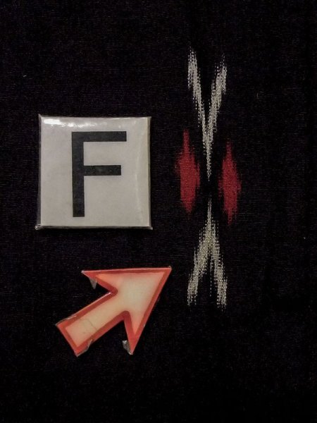 Photo17: M0818V Antique Japanese women  Dark Navy Blue HITOE unlined / Silk. Plaid Checks,   (Grade C) (17)