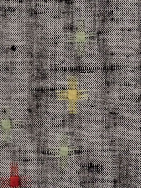 Photo6: M0818Z Vintage Japanese women   Gray HITOE unlined / Wool. Cross   (Grade C) (6)