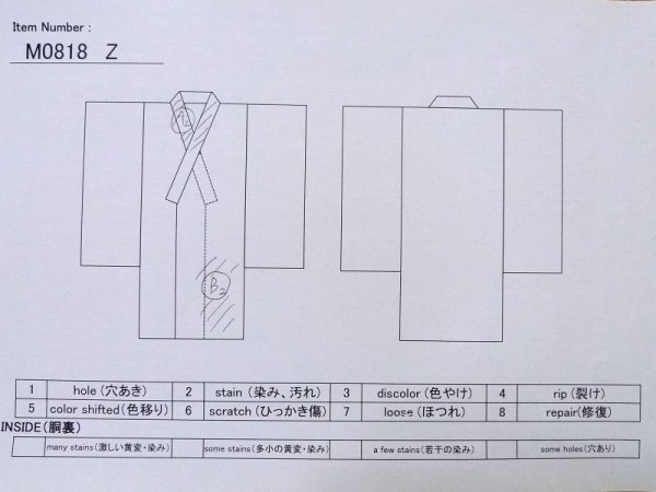 Photo11: M0818Z Vintage Japanese women   Gray HITOE unlined / Wool. Cross   (Grade C) (11)