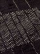 Photo8: M0819A Used Japanese women   Black HITOE unlined / Wool. Stripes,   (Grade C) (8)