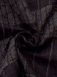 Photo9: M0819A Used Japanese women   Black HITOE unlined / Wool. Stripes,   (Grade C) (9)