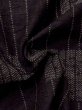 Photo10: M0819A Used Japanese women   Black HITOE unlined / Wool. Stripes,   (Grade C) (10)