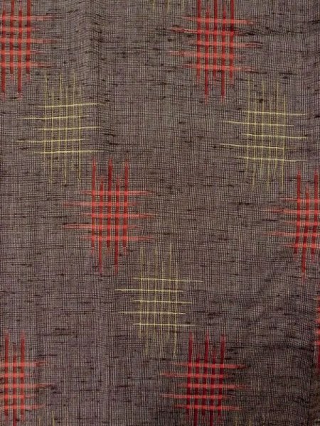 Photo3: M0819B Used Japanese women Dark  Gray HITOE unlined / Wool. Abstract pattern   (Grade C) (3)