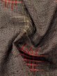 Photo8: M0819B Used Japanese women Dark  Gray HITOE unlined / Wool. Abstract pattern   (Grade C) (8)
