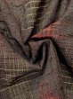 Photo9: M0819B Used Japanese women Dark  Gray HITOE unlined / Wool. Abstract pattern   (Grade C) (9)
