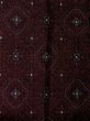 Photo3: Mint M0829A Vintage Japanese women  Dark Dark Red OSHIMA-TSUMUGI / Silk. Abstract pattern   (Grade A) (3)