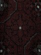 Photo5: Mint M0829A Vintage Japanese women  Dark Dark Red OSHIMA-TSUMUGI / Silk. Abstract pattern   (Grade A) (5)