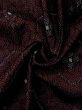 Photo8: Mint M0829A Vintage Japanese women  Dark Dark Red OSHIMA-TSUMUGI / Silk. Abstract pattern   (Grade A) (8)