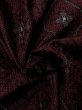 Photo9: Mint M0829A Vintage Japanese women  Dark Dark Red OSHIMA-TSUMUGI / Silk. Abstract pattern   (Grade A) (9)
