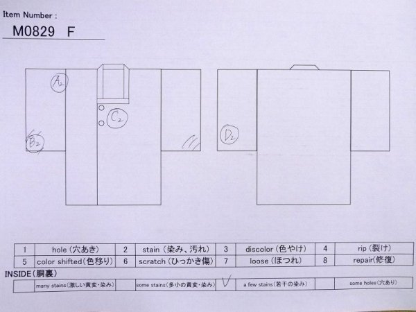 Photo11: M0829F Vintage Japanese women  Dark Vermilion MICHIYUKI outer coat / Silk. Flower,   (Grade C) (11)