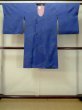 Photo1: M0829H Antique Japanese women  Vivid Blue MICHIYUKI outer coat / Silk. Peony,   (Grade C) (1)