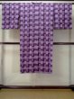 Photo2: M0829K Vintage Japanese women   Purple Rain coat / Synthetic. Plaid Checks   (Grade C) (2)