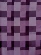 Photo3: M0829K Vintage Japanese women   Purple Rain coat / Synthetic. Plaid Checks   (Grade C) (3)