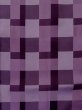 Photo4: M0829K Vintage Japanese women   Purple Rain coat / Synthetic. Plaid Checks   (Grade C) (4)
