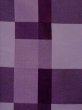 Photo6: M0829K Vintage Japanese women   Purple Rain coat / Synthetic. Plaid Checks   (Grade C) (6)