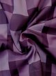 Photo9: M0829K Vintage Japanese women   Purple Rain coat / Synthetic. Plaid Checks   (Grade C) (9)