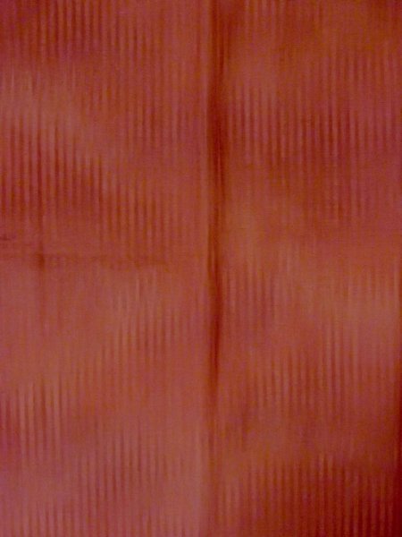 Photo3: M0829M Vintage Japanese women  Grayish Coral MICHIYUKI outer coat / Synthetic. Stripes,   (Grade D) (3)