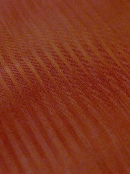 Photo8: M0829M Vintage Japanese women  Grayish Coral MICHIYUKI outer coat / Synthetic. Stripes,   (Grade D) (8)