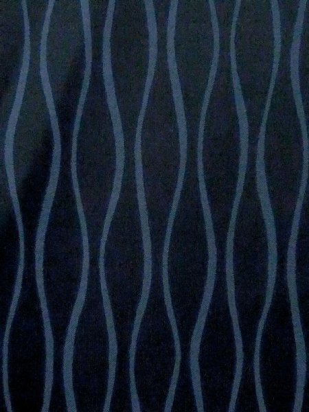 Photo5: M0829N Vintage Japanese women  Dark Navy Blue Rain coat / Synthetic. Curved lines   (Grade C) (5)