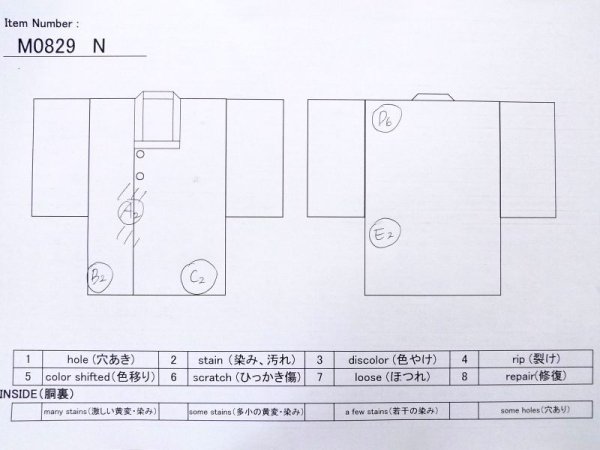 Photo11: M0829N Vintage Japanese women  Dark Navy Blue Rain coat / Synthetic. Curved lines   (Grade C) (11)
