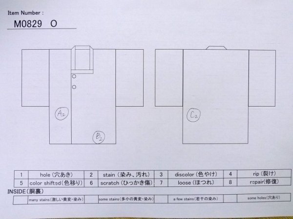 Photo11: M0829O Vintage Japanese women Dark Vivid Dark Red Rain coat / Synthetic. Bird,   (Grade C) (11)