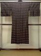 Photo2: M0829P Vintage Japanese women  Dark Brown Rain coat / Synthetic. Plaid Checks   (Grade B) (2)