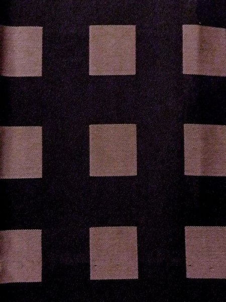 Photo5: M0829P Vintage Japanese women  Dark Brown Rain coat / Synthetic. Plaid Checks   (Grade B) (5)