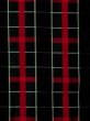 Photo6: M0829R Vintage Japanese women   Black Rain coat / Synthetic. Plaid Checks   (Grade B) (6)