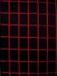 Photo3: M0829V Vintage Japanese women   Black Rain coat / Synthetic. Plaid Checks   (Grade D) (3)