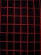 Photo4: M0829V Vintage Japanese women   Black Rain coat / Synthetic. Plaid Checks   (Grade D) (4)