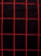 Photo5: M0829V Vintage Japanese women   Black Rain coat / Synthetic. Plaid Checks   (Grade D) (5)