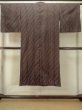 Photo2: M0829X Vintage Japanese women Dark Grayish Brown MICHIYUKI outer coat / Synthetic. Line   (Grade C) (2)