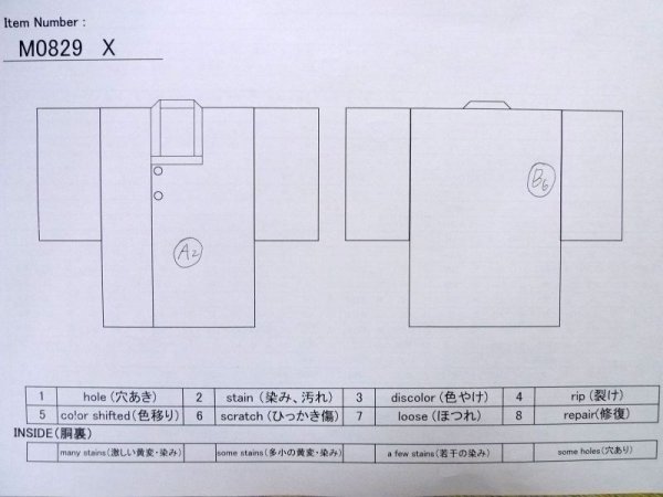 Photo11: M0829X Vintage Japanese women Dark Grayish Brown MICHIYUKI outer coat / Synthetic. Line   (Grade C) (11)
