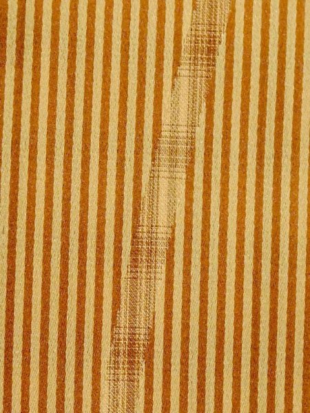 Photo6: M0829Y Vintage Japanese women   Golden Yellow MICHIYUKI outer coat / Synthetic. Curved lines,   (Grade C) (6)