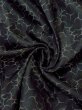 Photo9: M0830C Vintage Japanese women  Dark Gray MICHIYUKI outer coat / Synthetic. Abstract pattern   (Grade C) (9)