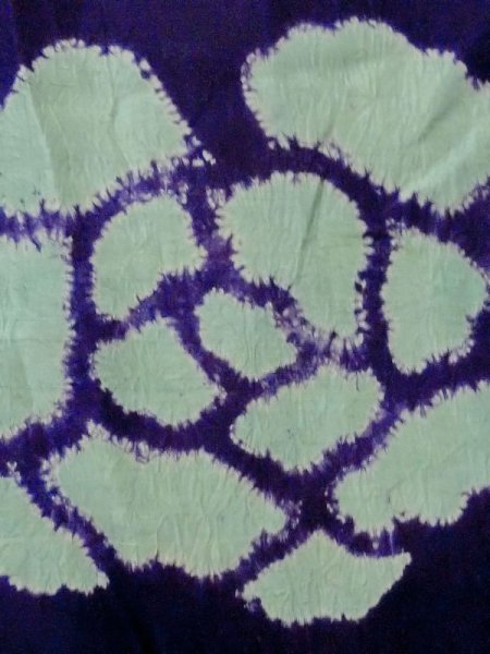 Photo6: M0830D Antique Japanese women  Vivid Purple MICHIYUKI outer coat / Silk. Peony,   (Grade D) (6)