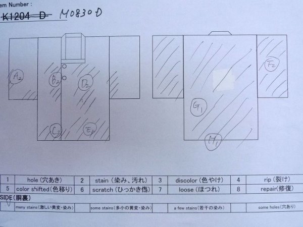 Photo11: M0830D Antique Japanese women  Vivid Purple MICHIYUKI outer coat / Silk. Peony,   (Grade D) (11)