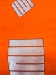 Photo3: Mint M0901A Vintage Japanese Kimono  Vivid Orange HANHABA OBI half width sash  Synthetic. (Grade A) (3)