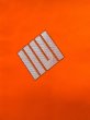 Photo7: Mint M0901A Vintage Japanese Kimono  Vivid Orange HANHABA OBI half width sash  Synthetic. (Grade A) (7)