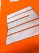 Photo9: Mint M0901A Vintage Japanese Kimono  Vivid Orange HANHABA OBI half width sash  Synthetic. (Grade A) (9)