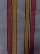 Photo2: Mint M0901D Vintage Japanese Kimono   Gray HANHABA OBI half width sash Stripes Wool. (Grade B) (2)