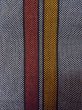 Photo3: Mint M0901D Vintage Japanese Kimono   Gray HANHABA OBI half width sash Stripes Wool. (Grade B) (3)