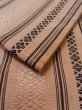 Photo9: M0901G Vintage Japanese Kimono   Beige HANHABA OBI half width sash KENJO pattern(A prestigious pattern meaning that it was presented to the Shogunate.) Silk. (Grade C) (9)