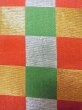 Photo3: Mint M0901I Vintage Japanese Kimono   Red HANHABA OBI half width sash Quadrangle Silk. (Grade A) (3)